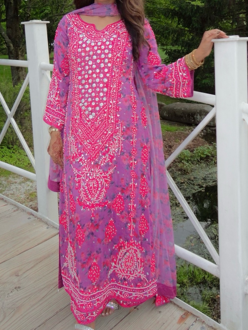 Pakistani fully Embroidered 3-piece Dress - Shalwar Kameez